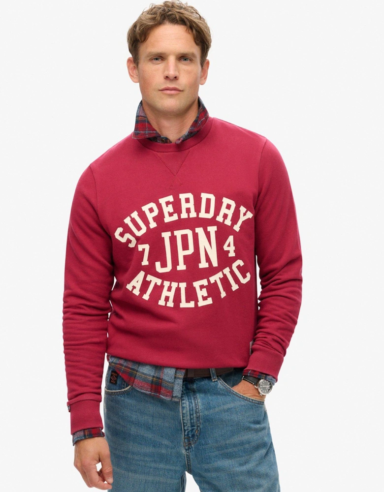 Original Athletic Printed Sweat Top - Red