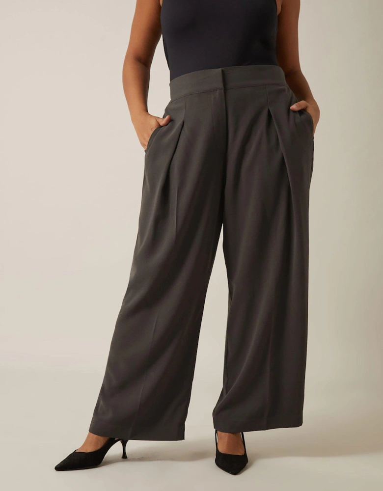 Wide Leg Trouser - Gold