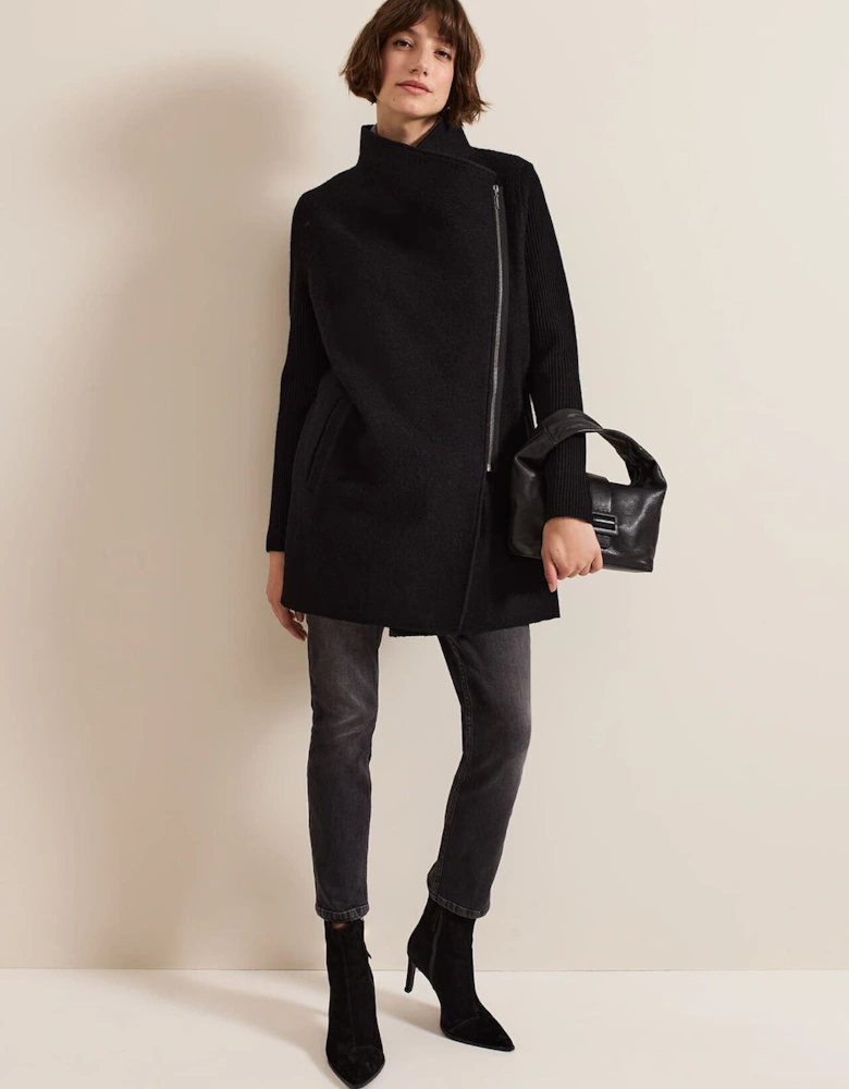 Byanca Zip Knit Coat