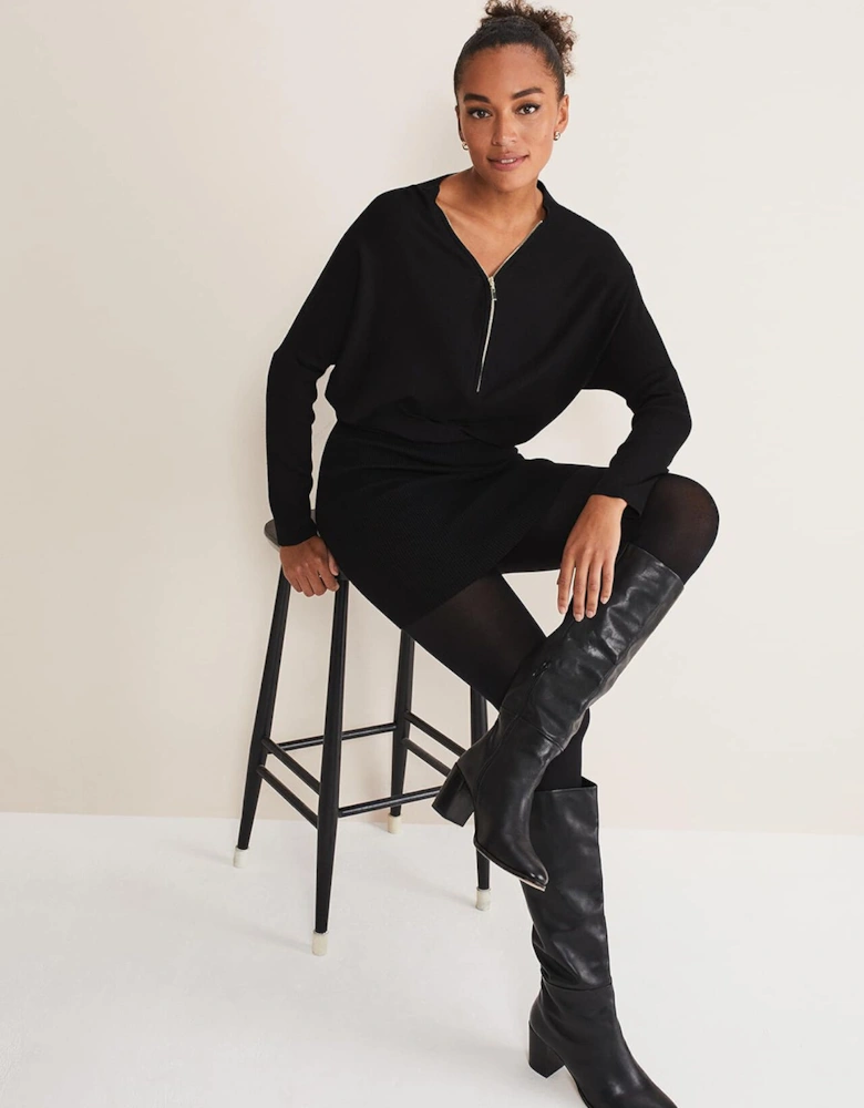Becca Zip Neck Detail Dress