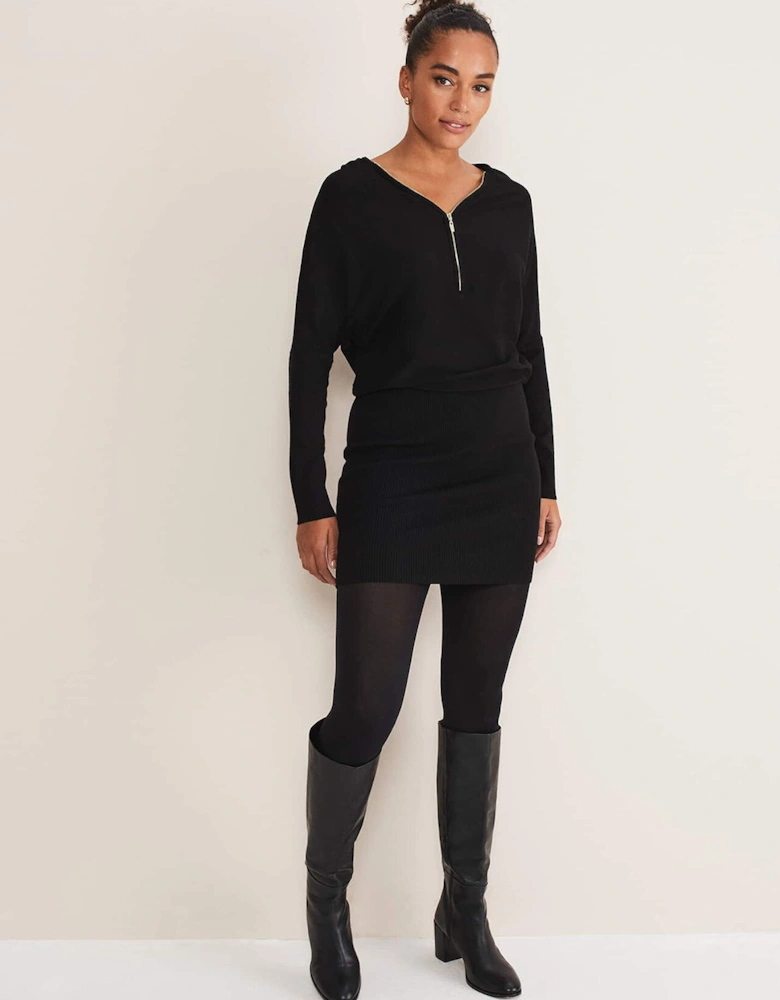 Becca Zip Neck Detail Dress