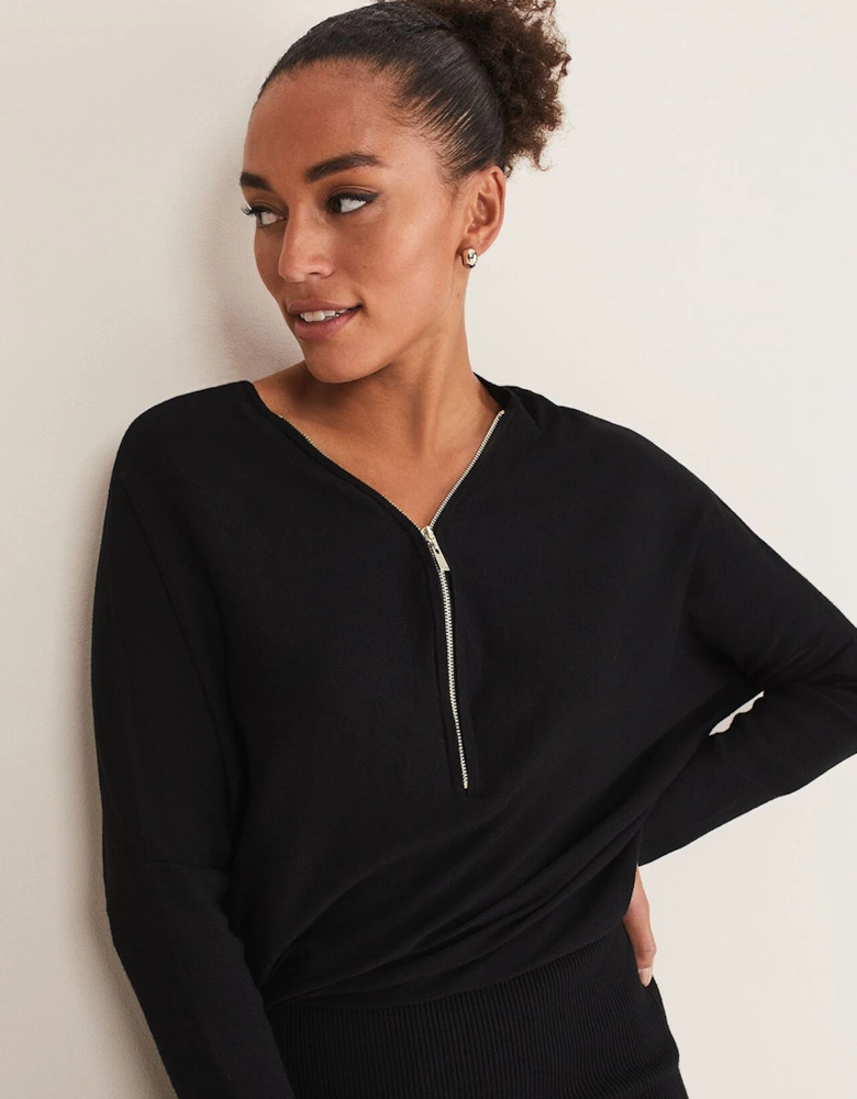 Becca Zip Neck Detail Dress