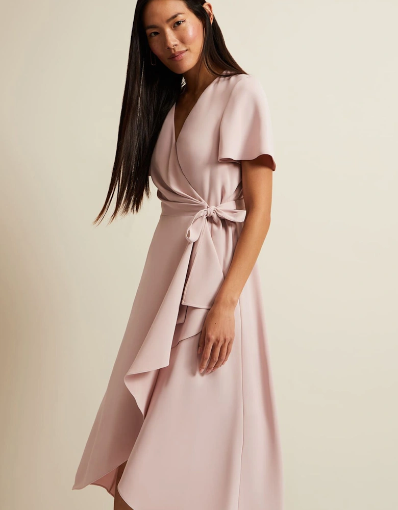 Julissa Frill Wrap Midi Dress