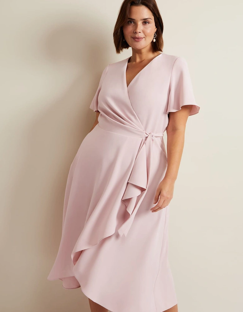 Julissa Frill Wrap Midi Dress