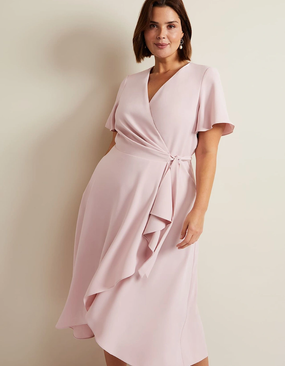 Julissa Frill Wrap Midi Dress