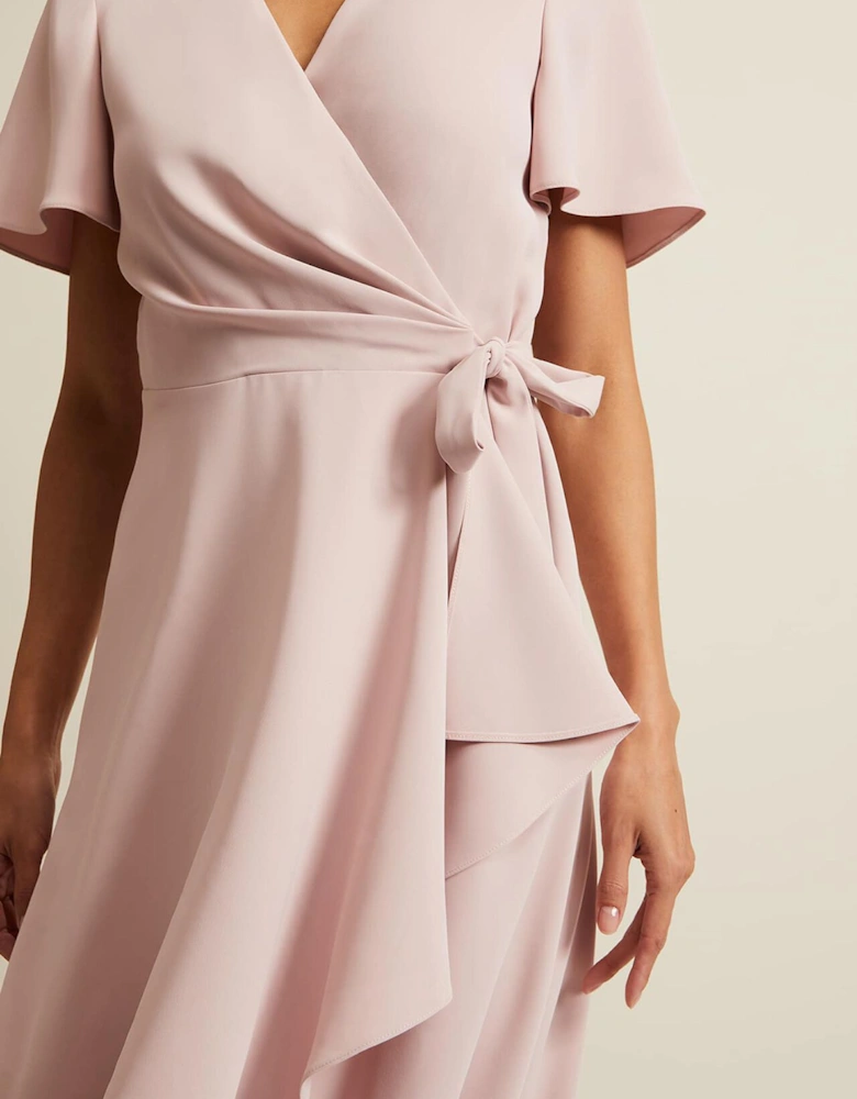 Julissa Frill Wrap Midi Dress
