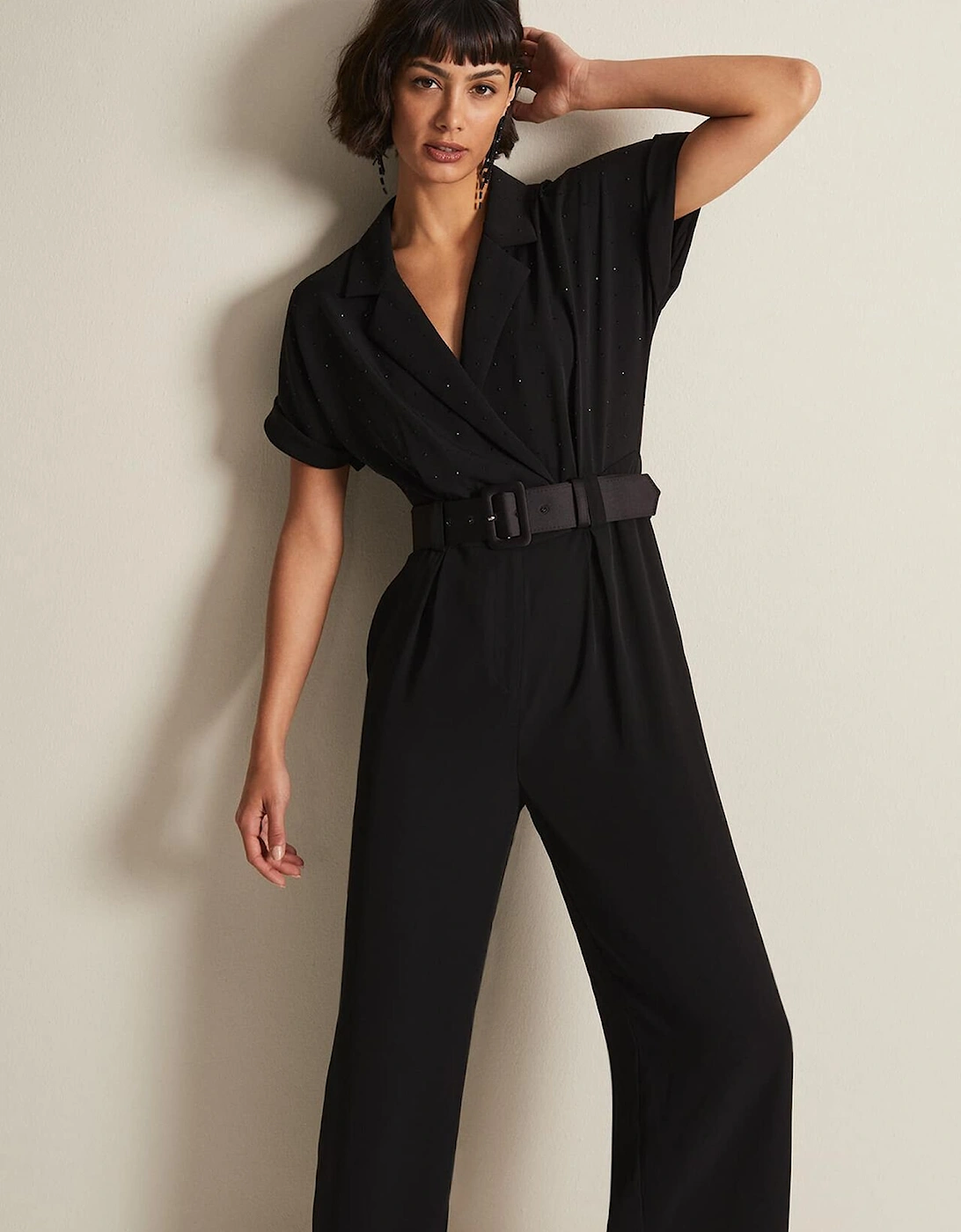 Constance Black Wide Leg Jumpsuit