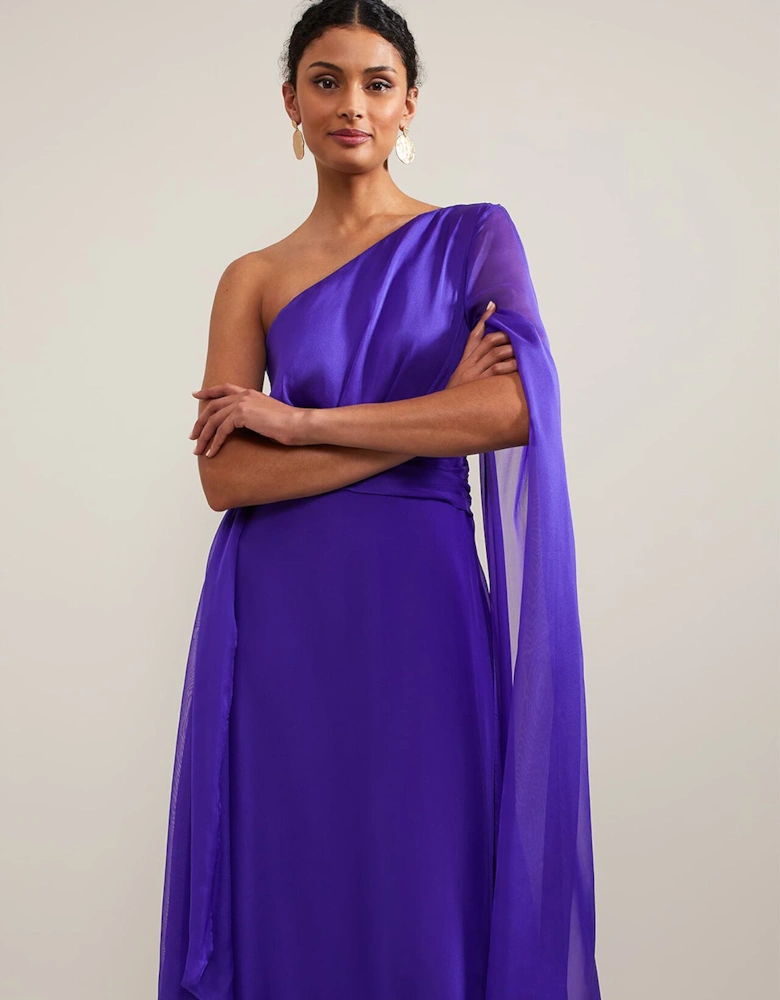 Darby Silk One Shoulder Maxi Dress