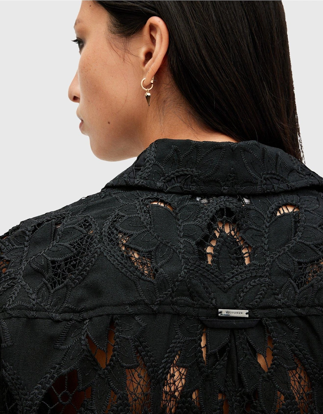 Charli Relaxed Fit Embroidered Shirt - Black