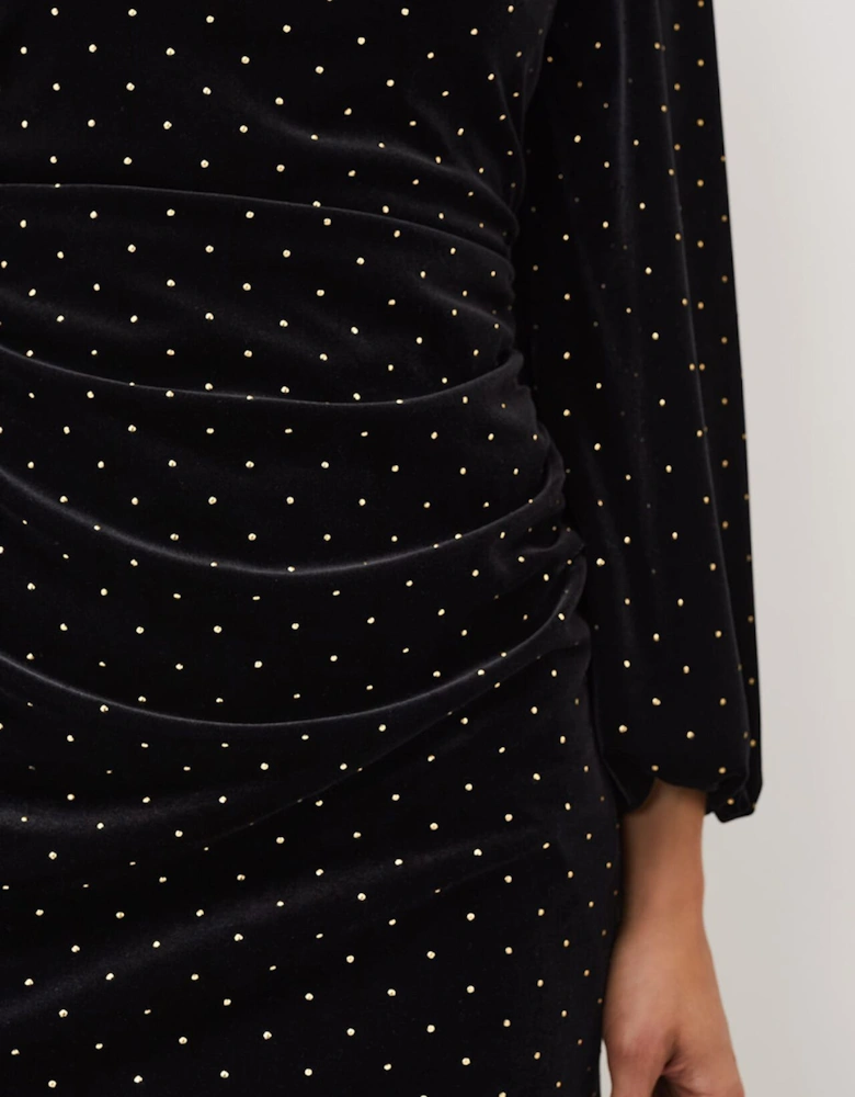 Adele Studded Velvet Mini Dress