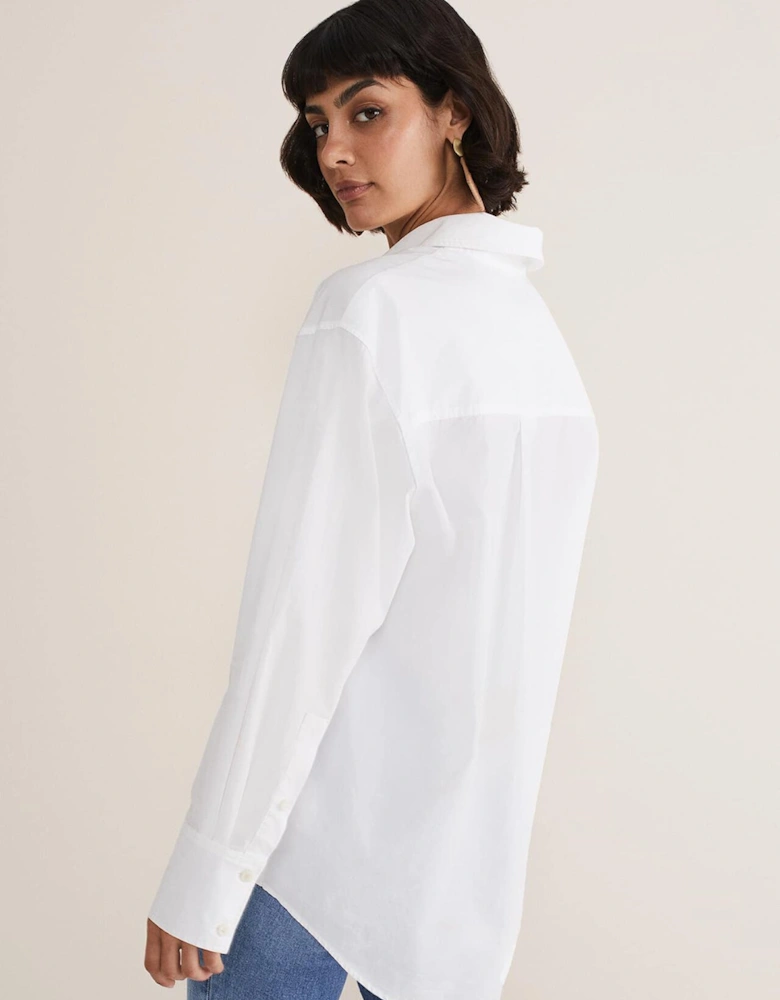 White Cotton Oversized Shirt