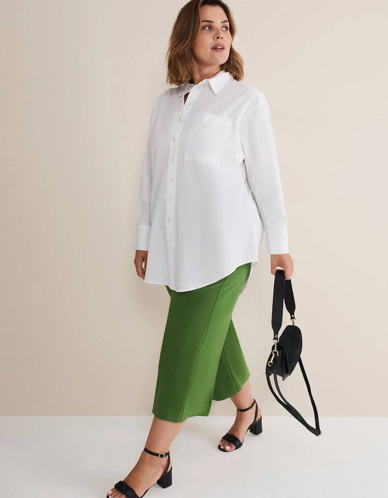 White Cotton Oversized Shirt