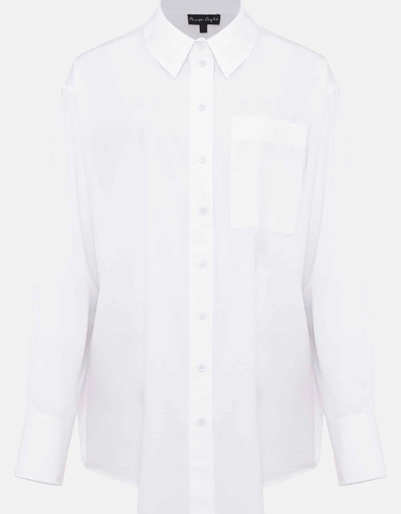 White Cotton Oversized Shirt