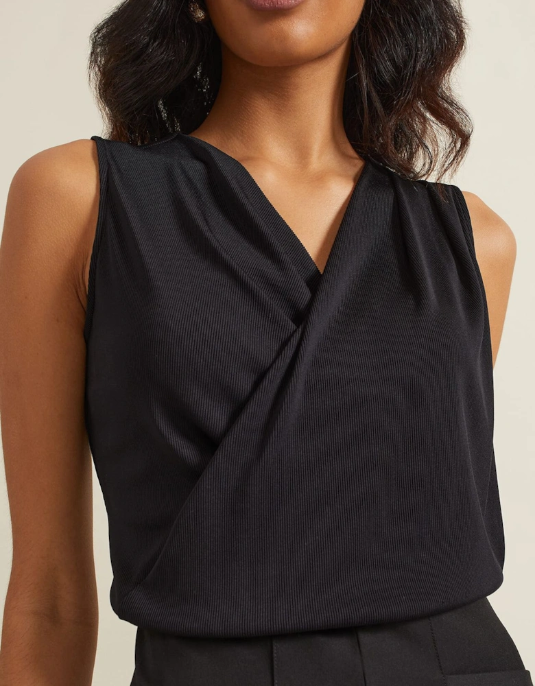 Sutton Sleeveless Drape Rib Top