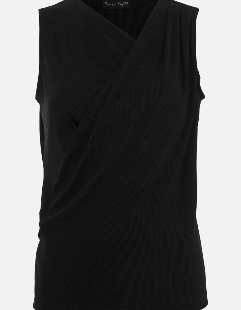 Sutton Sleeveless Drape Rib Top