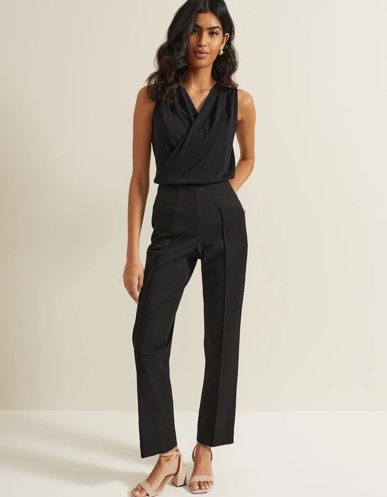 Sutton Sleeveless Drape Rib Top