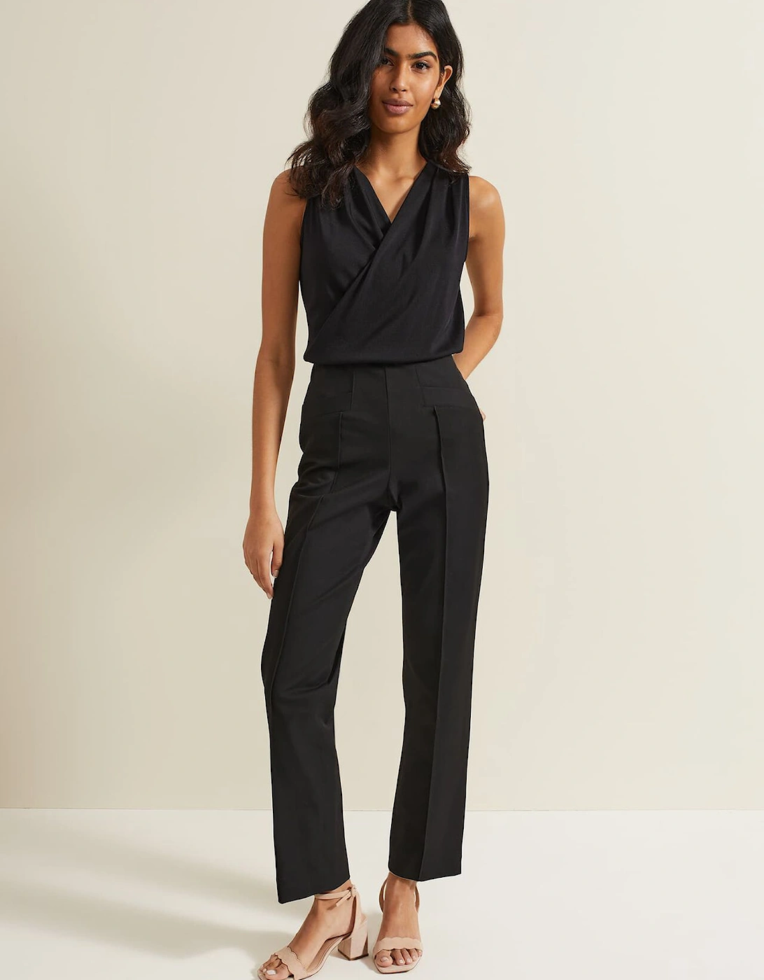 Sutton Sleeveless Drape Rib Top