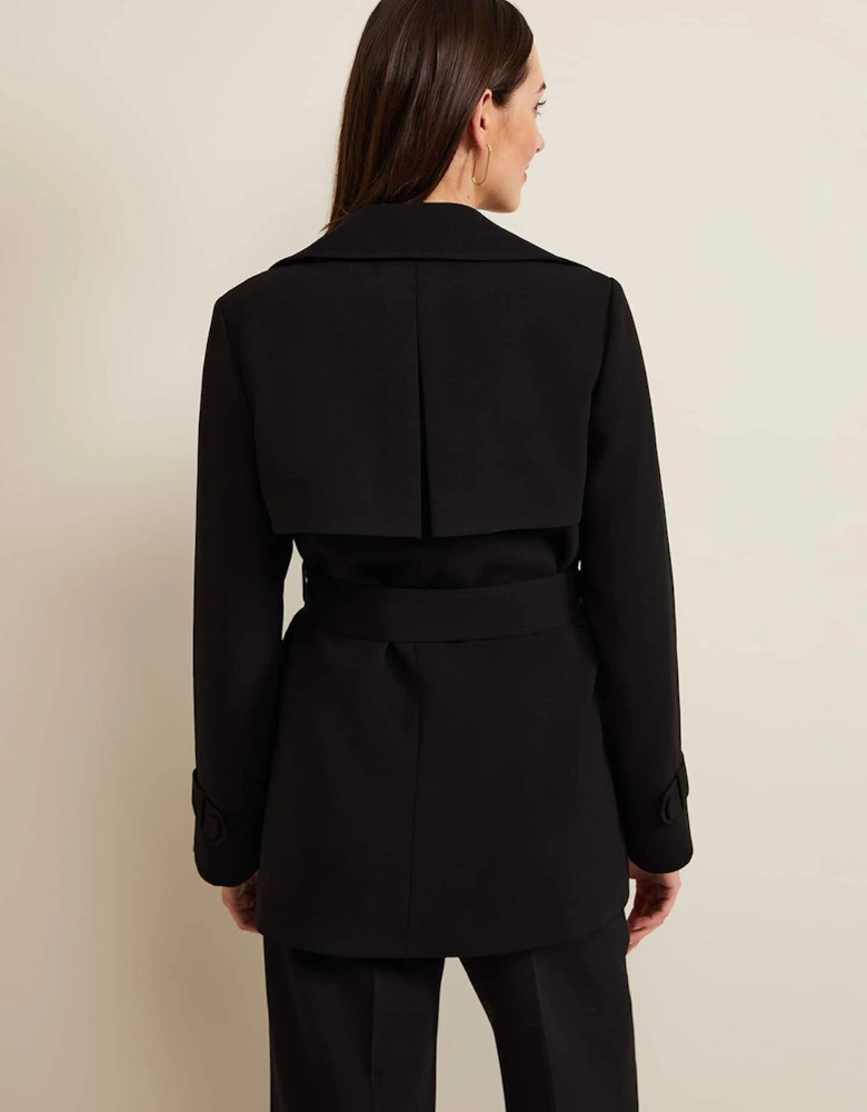 Demi Black Belted Jacket