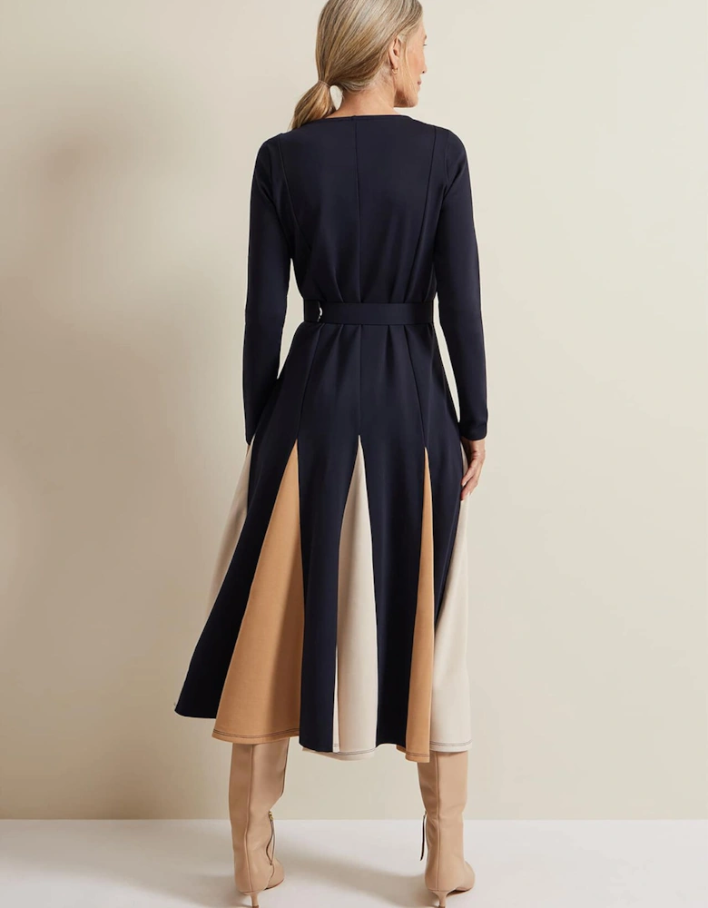 Paula Navy Midi Dress