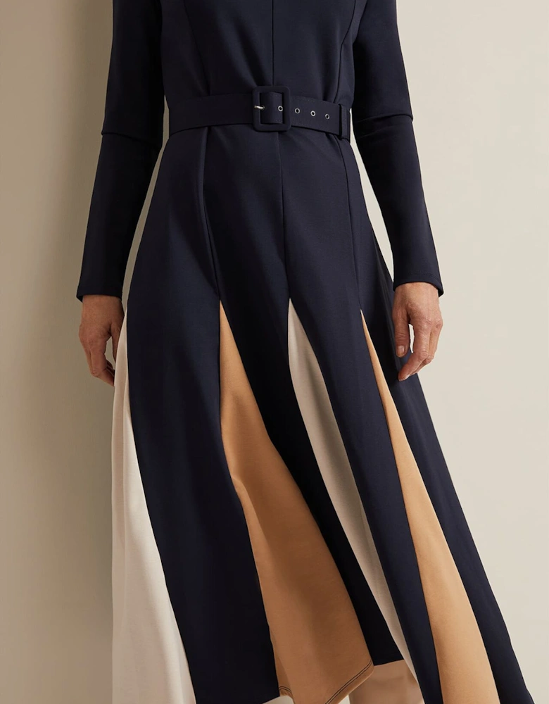 Paula Navy Midi Dress