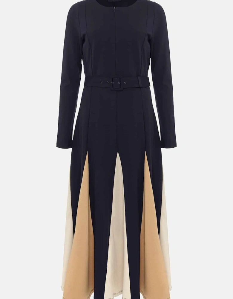 Paula Navy Midi Dress