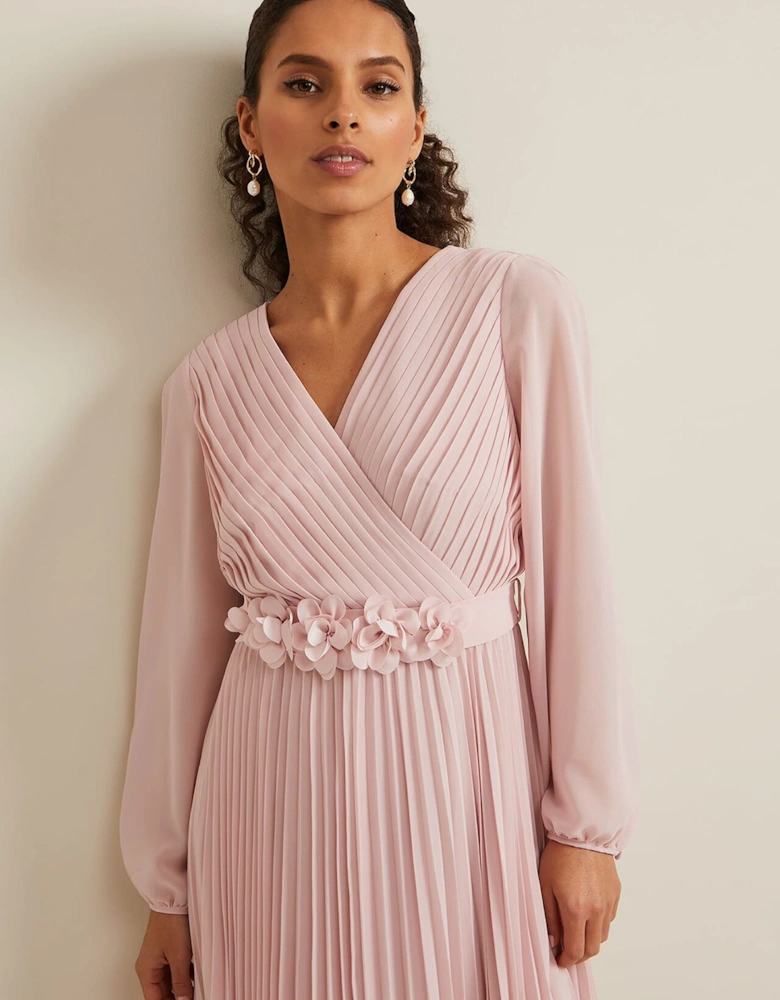 Petite Alecia Pleated Maxi Dress