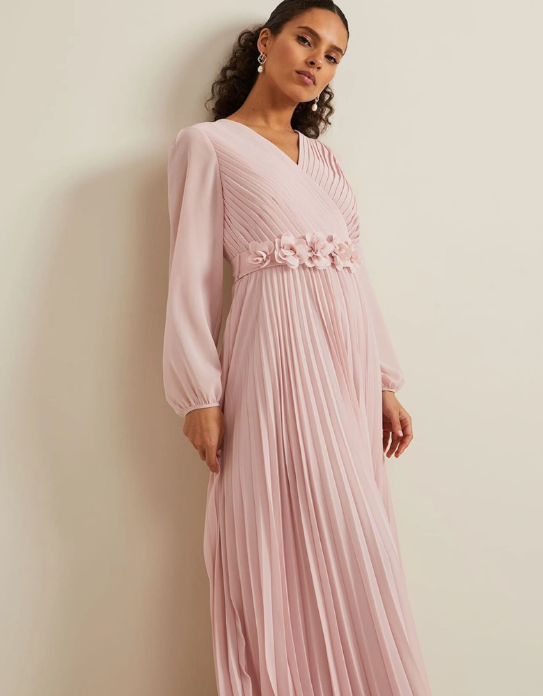 Petite Alecia Pleated Maxi Dress