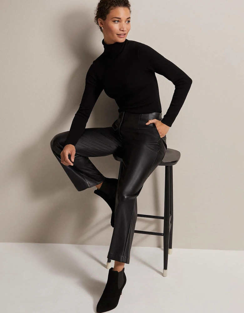 Gwyneth Black Roll Neck Jumper