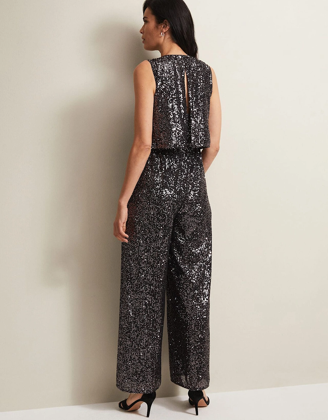 Aubrey Sequin Wide Leg Jumpsuit