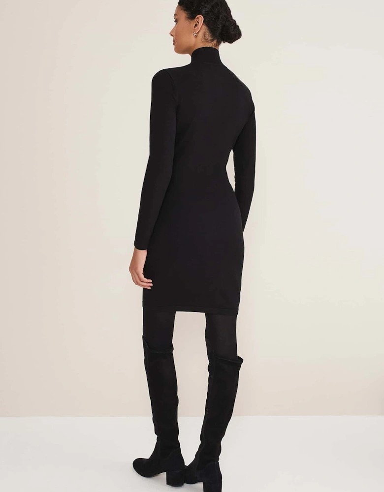 Arden Zip Detail Colourblock Knit Tunic