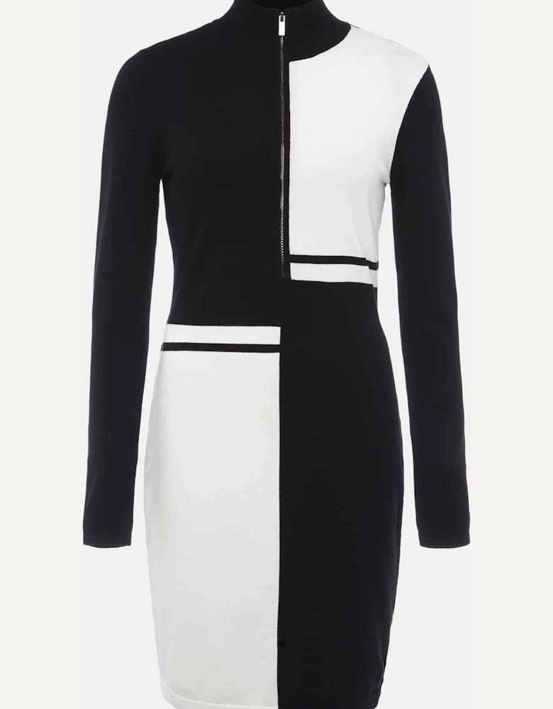 Arden Zip Detail Colourblock Knit Tunic