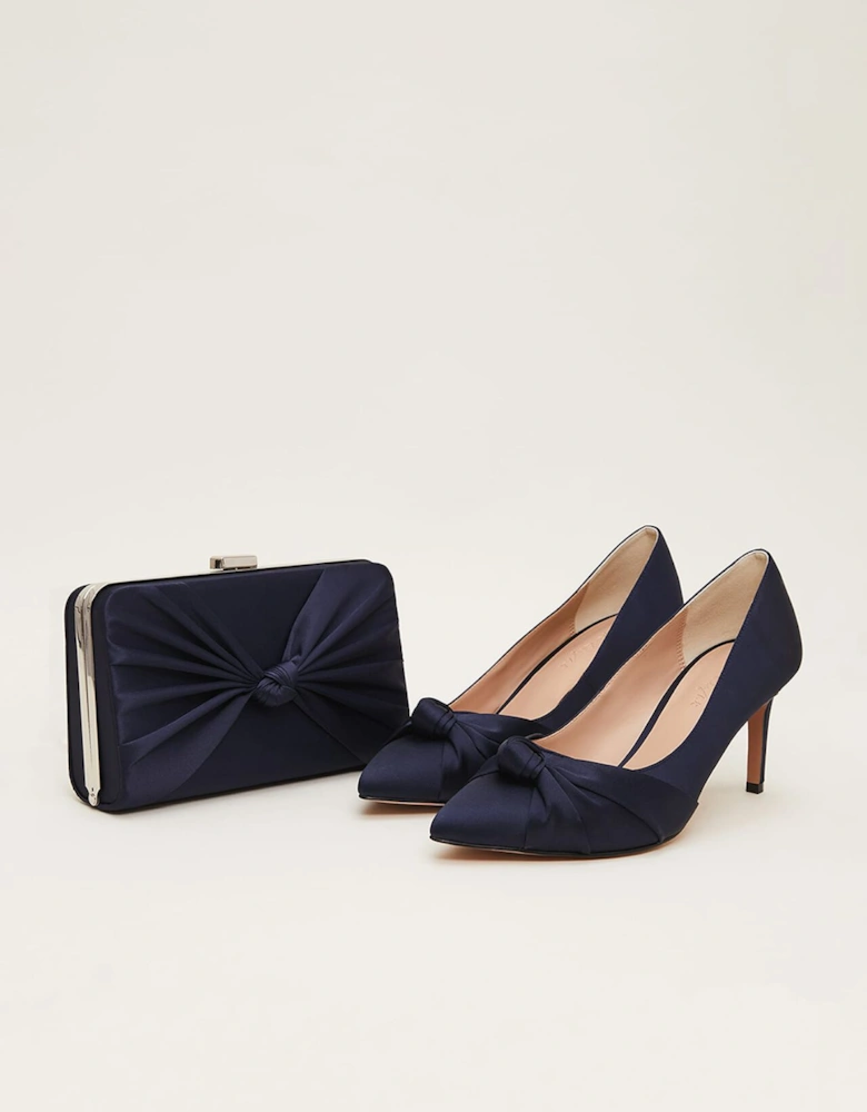 Satin Knot Front Court Shoe