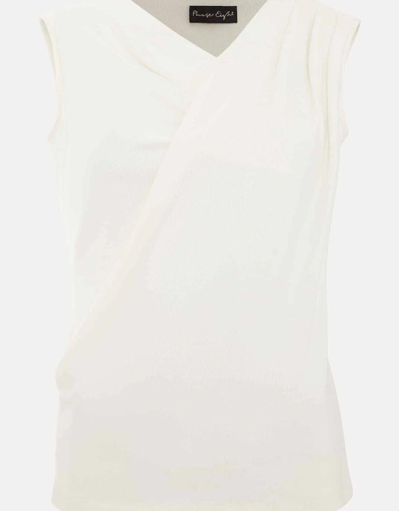 Sutton Sleeveless Drape Rib Top