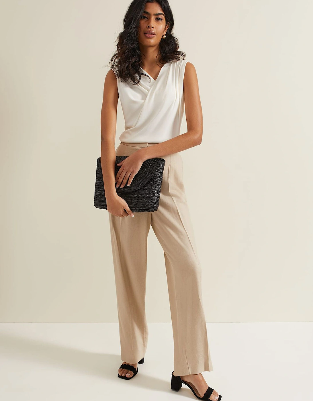 Sutton Sleeveless Drape Rib Top