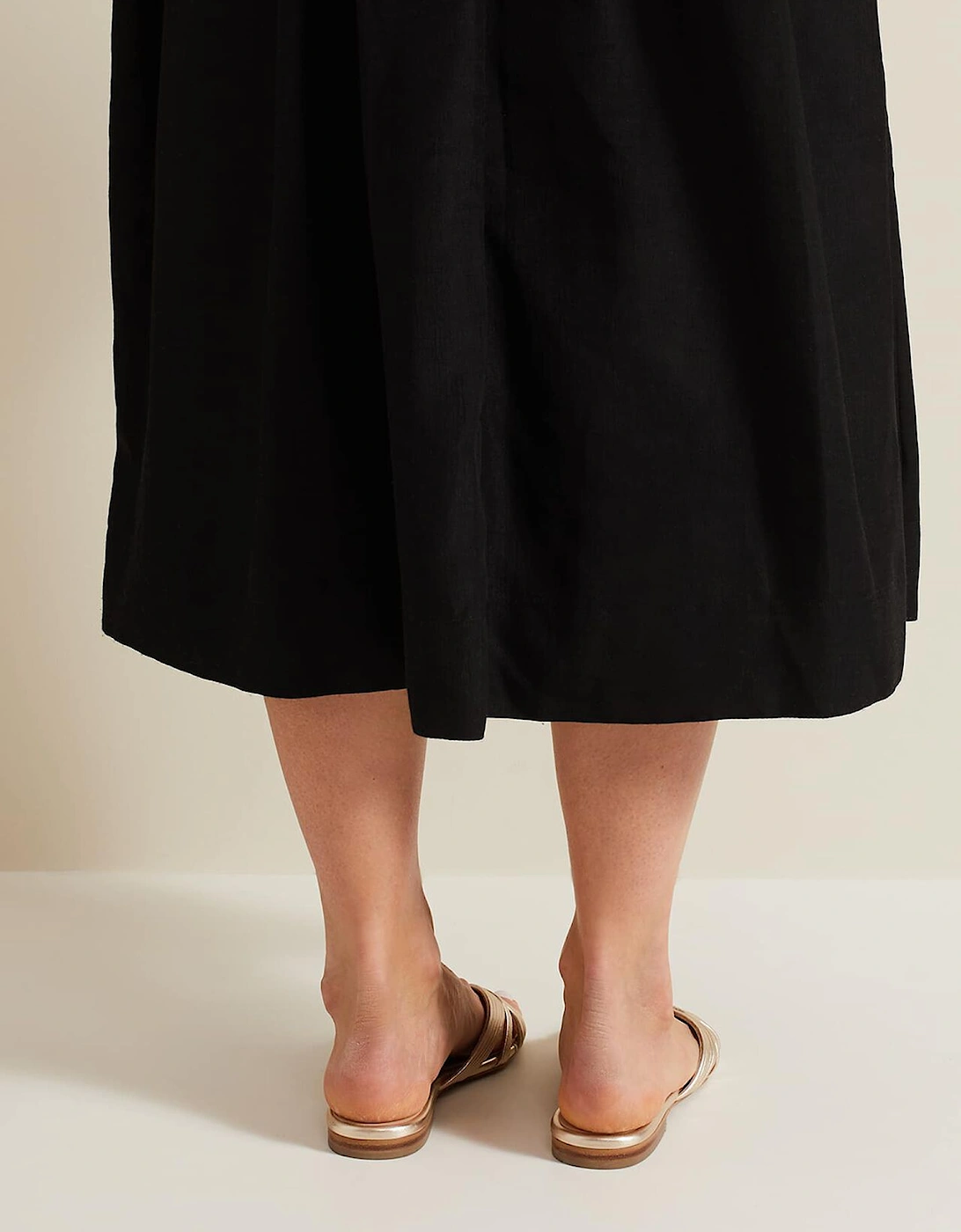 Leather Flat Slider Sandal