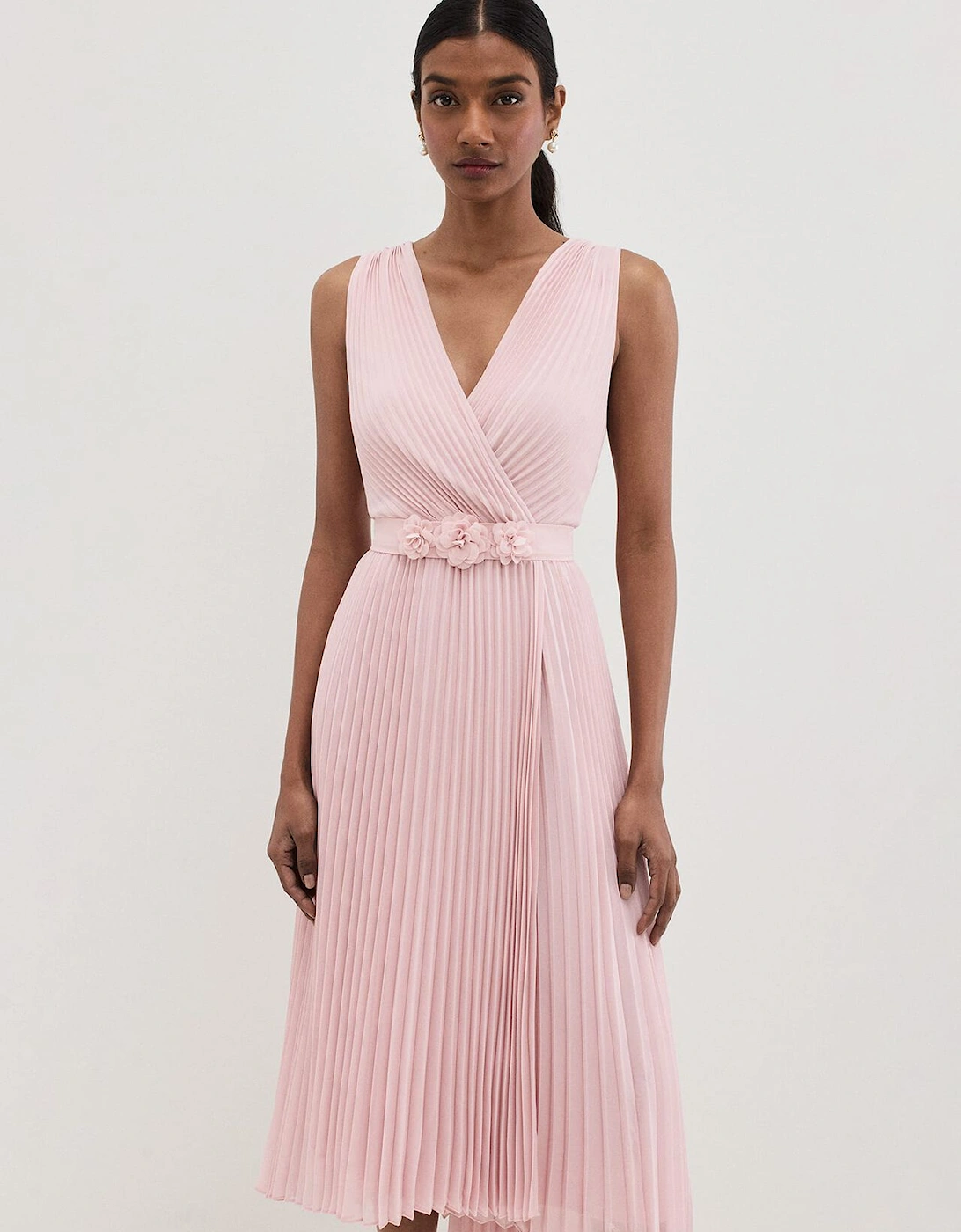 Cressida Pleated Midi Dress