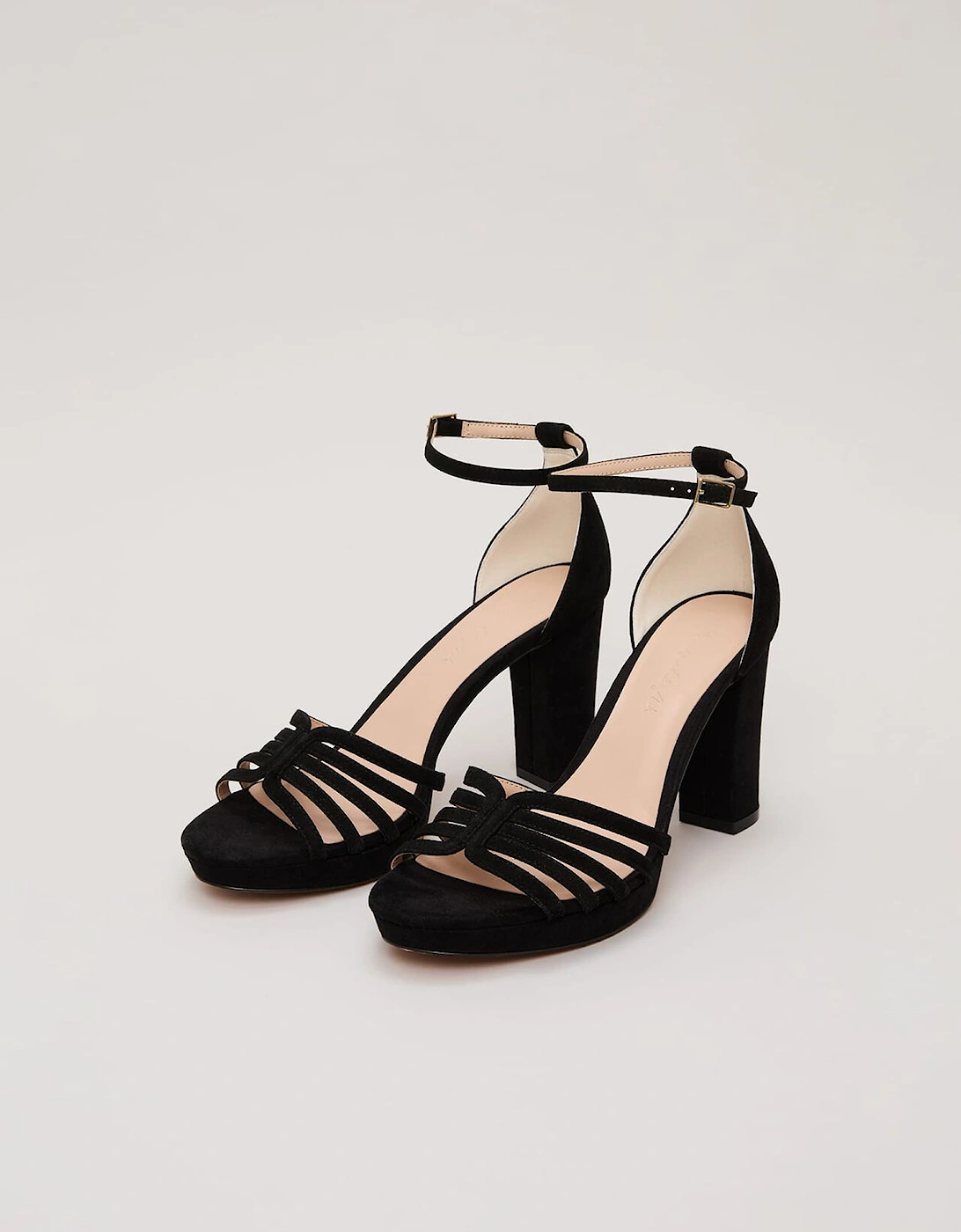 Suede Strappy Platform Shoe