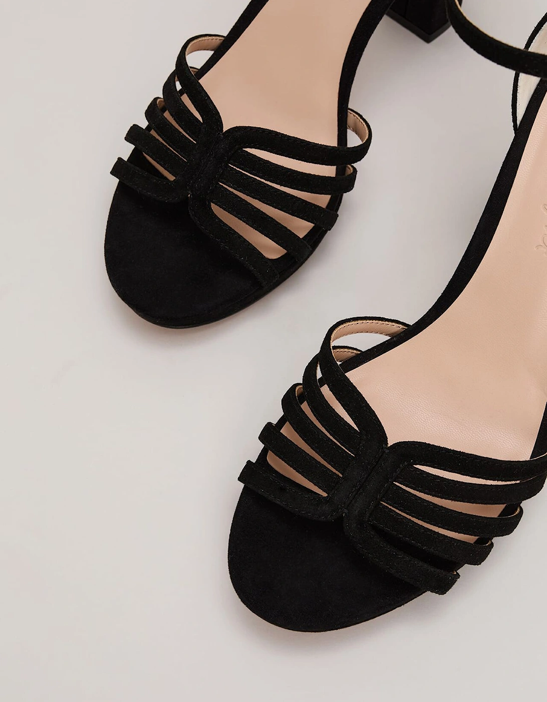 Suede Strappy Platform Shoe