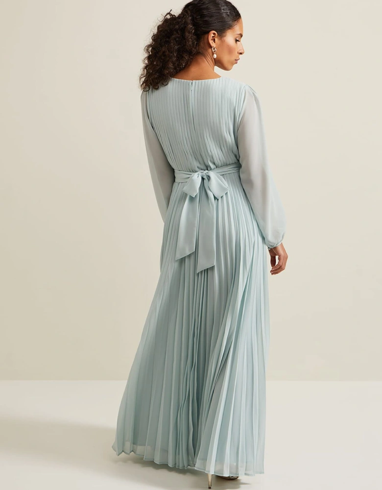 Petite Alecia Pleated Maxi Dress