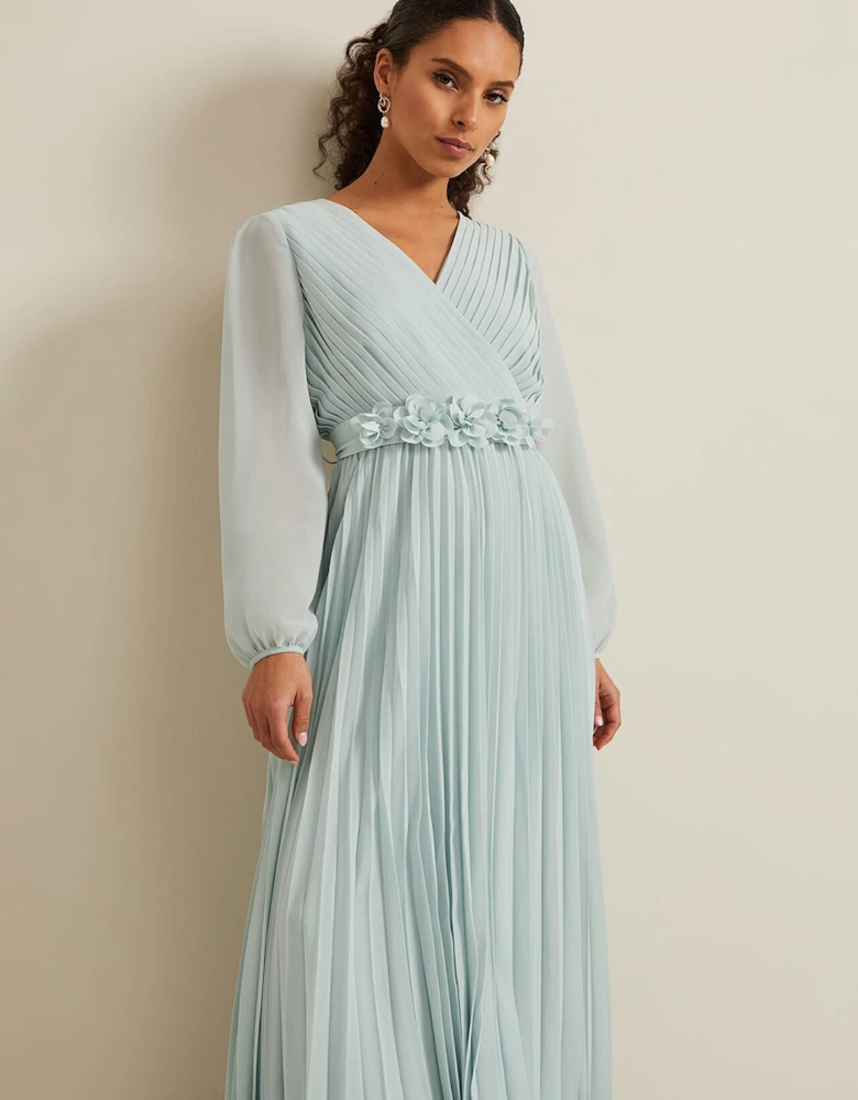 Petite Alecia Pleated Maxi Dress