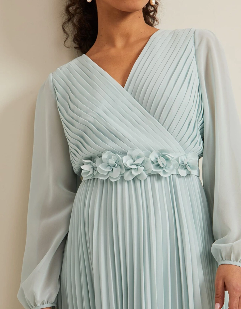 Petite Alecia Pleated Maxi Dress