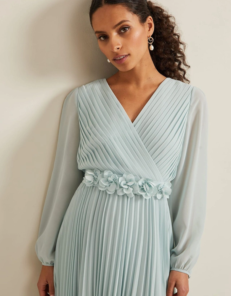 Petite Alecia Pleated Maxi Dress
