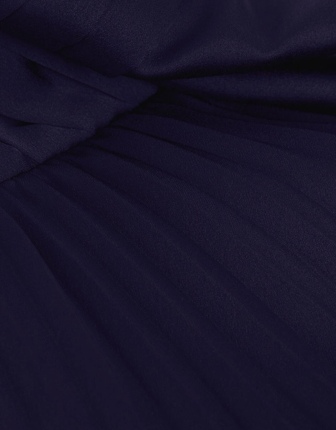 Bonnie Pleat Wrap Satin Maxi Dress