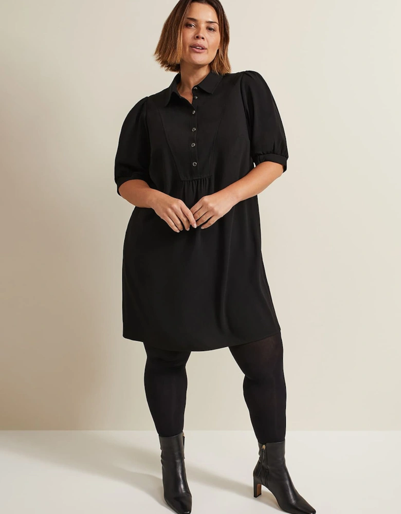 Claudia Button Swing Mini Dress