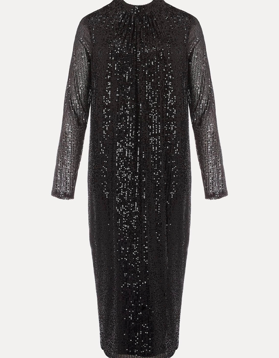 Cindy Black Sequin Midi Dress