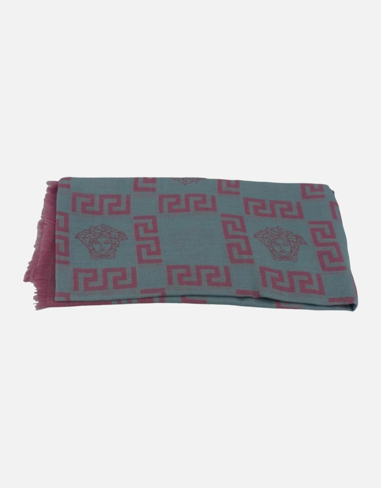 Authentic Medusa Logo Scarf in Pink and Grey Women - Powder Pink
