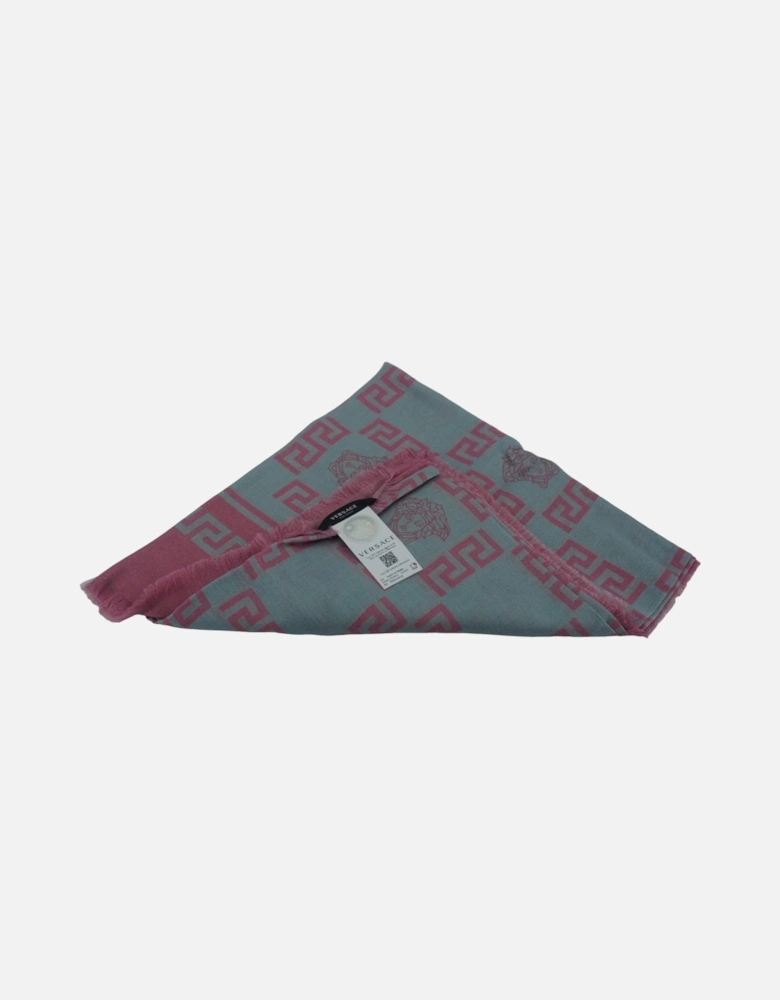 Authentic Medusa Logo Scarf in Pink and Grey Women - Powder Pink