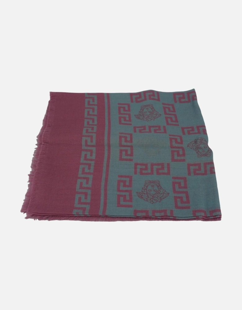 Authentic Medusa Logo Scarf in Pink and Grey Women - Powder Pink