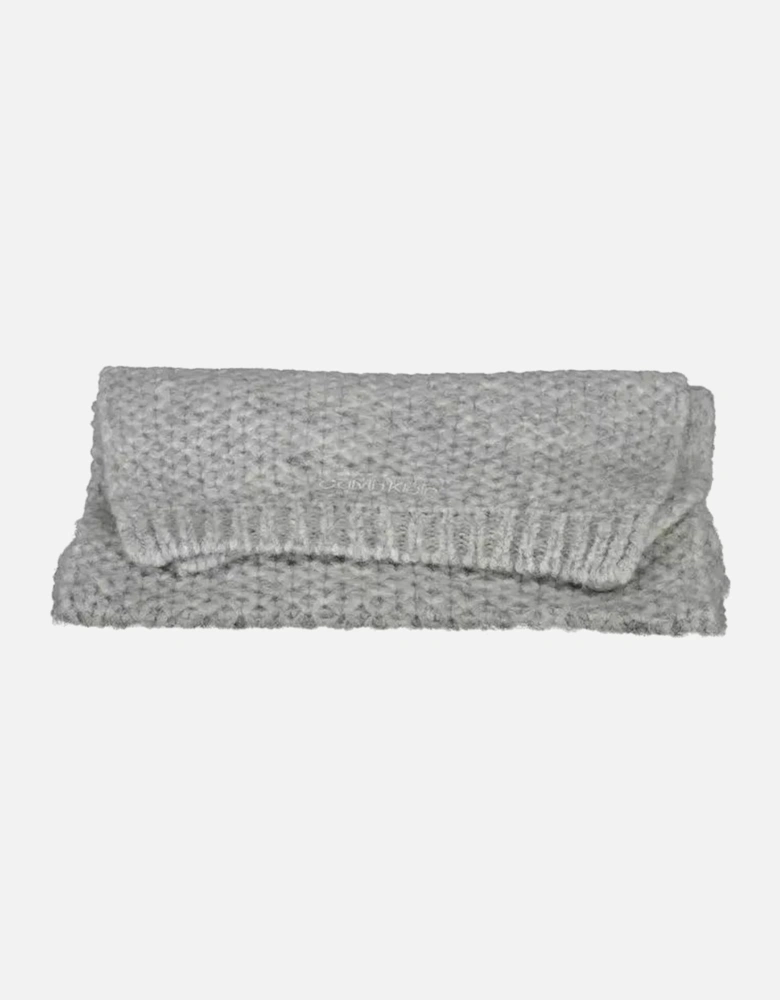 Contrasting Embroidered Logo Scarf Women - Gray Scarves