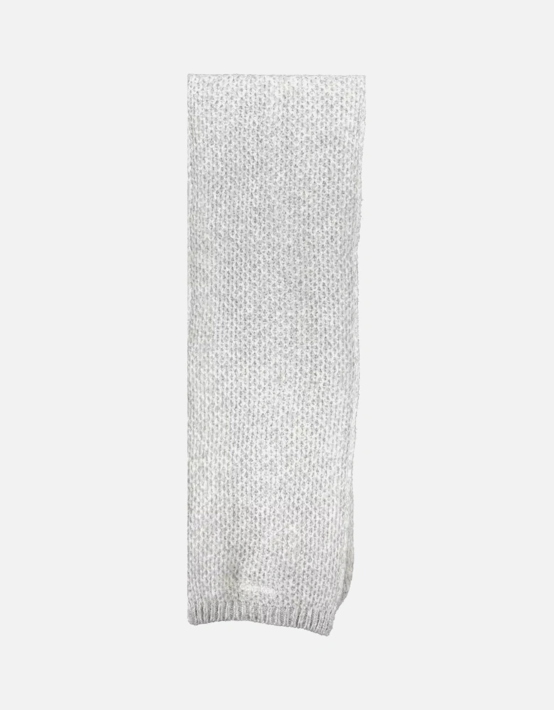 Contrasting Embroidered Logo Scarf Women - Gray Scarves